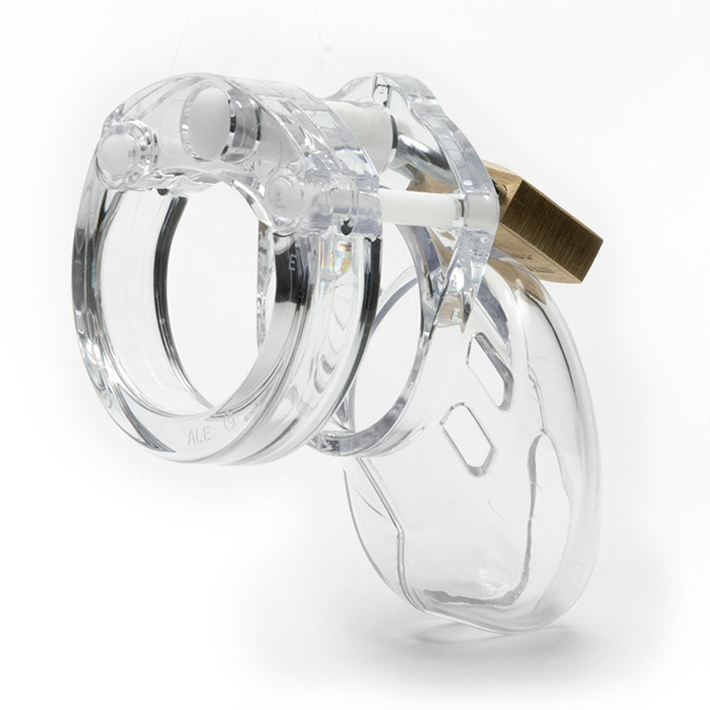 CB-6000S Chastity Cock Cage Kit - Clear 2.5 Inch Cock Cage Kit